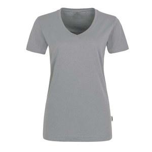Camisetas de Punto Vintage para Mujer, Cuello en V, Sólidas, Transpirables, de Secado Rápido, Corte Regular, 100% Algodón, Ecológicas, Verano, OEM - Product Image 3