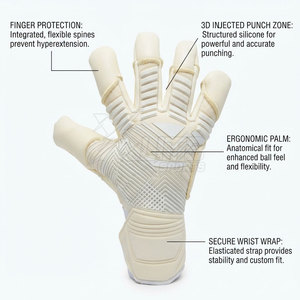 Gants de gardien de but de qualité professionnelle pour le football, avec injecteur en caoutchouc 3D, respirants, antidérapants, paume en latex texturé pour le football - Product Image 5