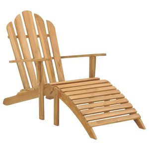 Ensemble de 2 chaises de jardin Adirondack en teck naturel - Product Image 2