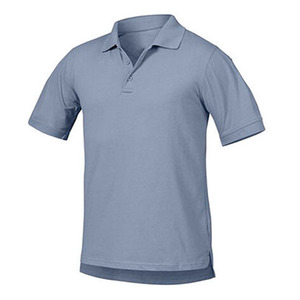 T-shirt homme uni respirant en tissu tricoté polyester/coton 220g, manches courtes, bouton, logo personnalisé sur le devant, impression par transfert thermique - Product Image 4