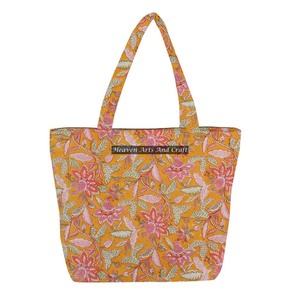 Bolso acolchado de hombro para mujer de lona de algodón indio estampado a mano bolso acolchado hecho a mano con lona para ir de compras - Product Image 1