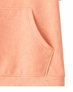 Haut à capuche décontracté pour homme, manches courtes, style streetwear léger d'été, en mélange de coton avec poches, couleur pêche - Product Image 5