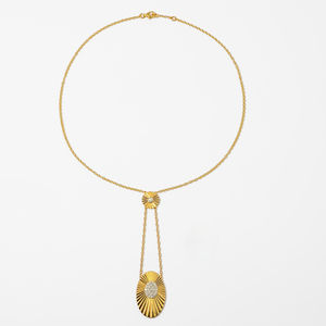 Collier pendentif étoile scintillante de luxe en or jaune 14 carats avec diamants de laboratoire cultivés de 0,45 ct certifiés IGI, chaîne gourmette, élégant et raffiné - Product Image 1