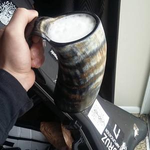 Personalizado 700/800ml rústico vikingo jarra cuerno cáliz respetuoso con el medio ambiente tradicional estilo americano jarra de cerveza artesanías naturales Animal - Product Image 6