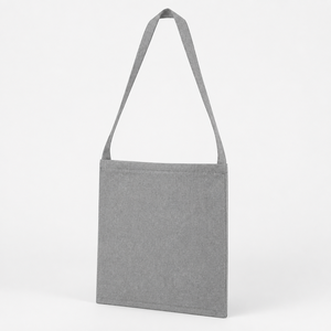 Bolsa de Tela de Algodón Reciclado de 225 GSM, 36.5x40.5 cm, Gris, Asa de Hombro Individual, Logotipo Personalizado, Promocional, Compras al por Mayor, OEM, ODM - Product Image 5