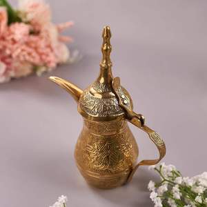 Pichet en laiton artisanal indien, design classique, écologique, en métal, pour café, eau et boissons - Product Image 4