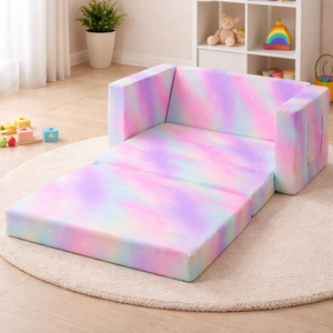 Comfortable Minimalist Double <b>Folding</b> Safety Kids Full Foam <b>Sofa</b> for Boys and Girls Apartment Living Room Use - Product Image 6