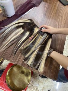 Paquetes rectos de hueso de cabello humano vietnamita 100% Color de piano con cierre, Super doble frontal - Product Image 2