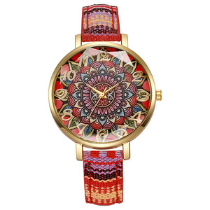 Reloj de Cuarzo Creativo para Mujer, Estilo Antiguo, Correa de Acrílico, Estilo Étnico Retro Bohemio, Puntero de 10 mm - Product Image 3