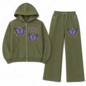 <b>Men</b> Solid Olive Green Hooded Sweat-Wicking Lightweight Tracksuit with Zipper Front Casual Sweatshirt <b>Pants</b> Set <b>Summer</b> Wear - Product Image 3