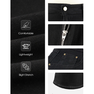 Pantalones Cortos de Mezclilla para Hombre, de Primera Calidad, Lavado Oscuro, Corte Recto, Cintura Media, Estilo Casual de Verano, Tejido de Algodón, con Bolsillos, OEM - Product Image 6
