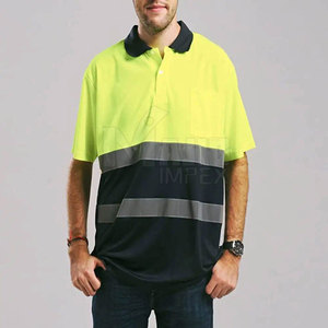 Chemise à manches courtes confortable et durable pour le travail en usine, polos de travail robustes pour hommes - Product Image 4
