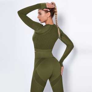Conjunto de Yoga Elegante para Gimnasio, Conjunto de Yoga de Alta Calidad de Marca Privada para Mujer, Conjunto de Yoga Personalizado para Mujer, Conjunto de Yoga para Mujer a Bajo Precio - Product Image 6