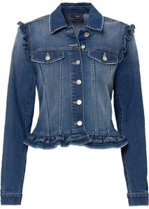 Womens Washed <b>Denim</b> <b>Jacket</b> Casual Turn-down Collar Long Sleeve Zipper Front Pockets Streetwear Autumn Style - Product Image 4
