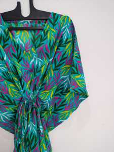 Wholesale Vintage 100% Cotton <b>Kaftan</b> Dress Floral Print Long <b>Maxi</b> Summer Casual Handmade Boho Hippie Beach Cover up <b>Kaftan</b> - Product Image 6