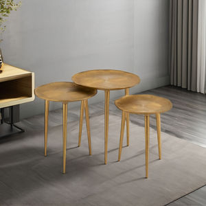 โต๊ะข้างสำหรับบ้านในบ้านเฟอร์นิเจอร์โต๊ะข้างข้างสำหรับใส่สีกาแฟโลหะดีไซน์ทันสมัย - Product Image 4