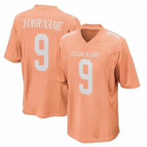 Jersey de Fútbol Americano Personalizado al por Mayor, Sublimado, de Poliéster, Manga Corta, Talla Grande, Transpirable, con Nombre del Jugador - Product Image 1