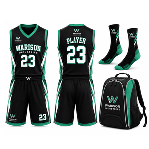 Warison Industries Custom Basketball Uniform Kit Jersey Shorts Socks Backpack Set Sublimation Team Wear Unisex Adult - Product Image 6