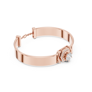 Brazalete Geométrico con Diamantes Cultivados en Laboratorio, Brazalete Moderno con Halo de Diamantes, Joyería de Diamantes de Lujo para Mujer - Product Image 5