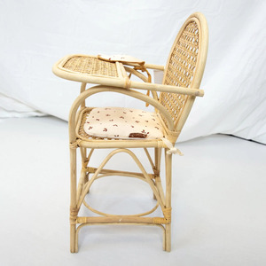 Silla de alimentación de mimbre para bebés, sillas altas plegables de madera maciza para bebés y niños, trona alimentadora para niños - Product Image 3