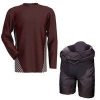 Ensemble de maillots de hockey sur glace pour hommes, col rond, manches longues, évacuation de l'humidité, respirant, rembourré, coupe athlétique, toutes saisons, polyester, ensembles d'équipe