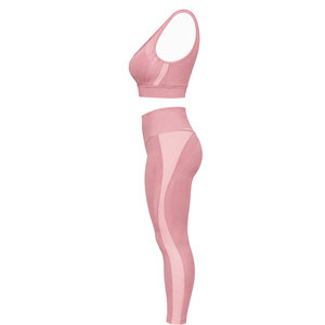 Introducing Seamless Ribbed Gym Set Women Comfortable Training Clothing With Flexible Fabric For Gym Workouts <b>Pilates</b> <b>Yoga</b> - Product Image 6