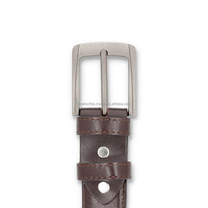 Cinturón de Cuero para Hombre JULUN, Color Marrón Oscuro, Hebilla de Cobre Sólido, Cuero Vacuno de Grano Completo, Cinturón Casual para Jeans, 35 mm, Impermeable, Ecológico - Product Image 4