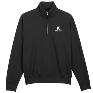 เสื้อสเวตเชิ้ตซิปหนึ่งในสี่สำหรับผู้ชาย สีดำ ผ้าฟลีซพรีเมียม แขนยาว สวมใส่สบาย อุ่นสบาย สไตล์สตรีทแวร์ ใส่ได้ทุกวัน - Product Image 1