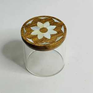 Caja de postre de acrílico hecha a mano exclusiva con tapa de incrustaciones de fregona de madera Caja de regalo árabe de lujo para celebraciones de Ramadán y Eid Mubarak - Product Image 3