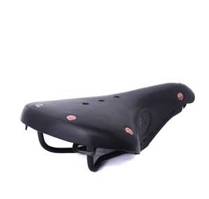 Sillín de Ciclismo de Cuero Negro M.A Leathers B17 con Remaches de Cobre, Rieles Dobles de Acero, Absorción de Impactos y Ligero para Carretera/MTB - Product Image 3