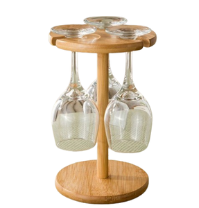 Portavasos de Vidrio de Diseño Moderno para Bar en Casa, Fabricación India, Soporte de Madera Artesanal para Botellas y Vasos de Mesa - Product Image 3