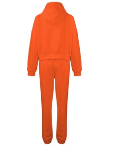 Ensemble de survêtement 2 pièces pour femme, coupe courte, à épaules tombantes, respirant et à séchage rapide, avec broderie de logo personnalisée et délavage acide, 2026 - Product Image 5