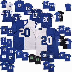 Custom Two Tone Player Name American Football Jersey Sublimated Mesh V-neck Short Quick Dry Breathable <b>Athletic</b> Team Summer - Product Image 1