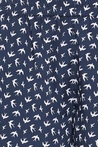 Women's Printed Bird Pattern Shorts <b>Skirt</b> <b>Elastic</b> Waist Casual Knitted Cotton Breathable Regular Fit - Product Image 6