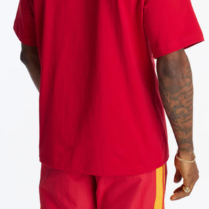 T-shirt à manches courtes pour homme rouge, 100% coton jersey, col rond, coupe classique, logo sur le devant, style décontracté, couleur unie - Product Image 6