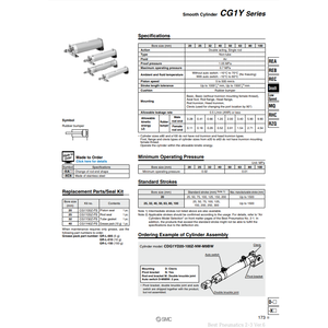 SMC Pneumatics Air Cylinder CDG1YL40-1400Z <b>Pneumatic</b> <b>Parts</b> - Product Image 3