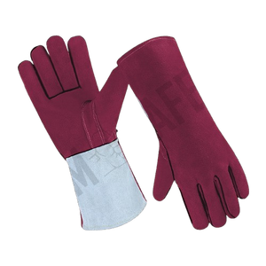 Cowhide Split Leather Anti-Vibration Safety Gloves Safety Cuff Industrial Work Heat Resistant Hockey Palm <b>Fire</b> Protection - Product Image 6