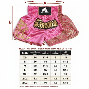New Arrival Custom Traditional Design Pink Gold Muay Thai Shorts <b>Dragon</b> Embroidery Lightweight Unisex Professional Kickboxing - Product Image 4