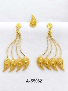 Pendientes de Borla con Baño de Oro de 24K y Aleación de Zinc, Diseño Floral con Aro y Circonita para Mujer, Estilo Bohemia A-55059 - Product Image 4