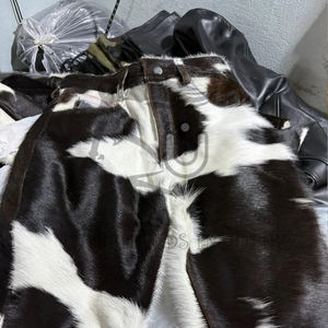 Pantalones de Moda 2026 para Hombre, de Cuero Genuino, Estilo Hip Hop, Invernales, Resistentes al Viento, Transpirables, Ecológicos, de Piel con Pelo, de Secado Rápido, Corte Acampanado - Product Image 4