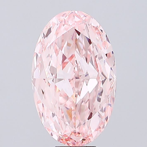 Piedra de Joyería Sintética con Certificación IGI, Claridad VVS2, 1 Quilate, Corte Ovalado, Color Rosa Intenso, Diamante Cultivado en Laboratorio, Pulido Excelente - Product Image 1