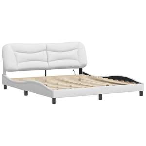 Cadre de lit rembourré Hvar blanc 72"x83.9" avec LED sans matelas - Product Image 3