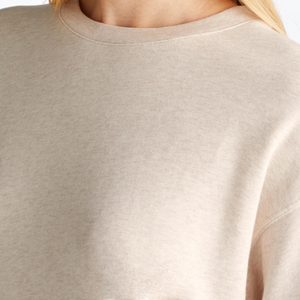 Sweat-shirt en molleton français super doux, respirant, col rond, pour femme, personnalisé en gros, 70% coton, 30% modal - Product Image 5