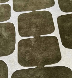Green Abstract Tufted Area Rug, Organic Shape Design <b>Carpet</b>, Modern Minimalist Living Room Rug - Product Image 3