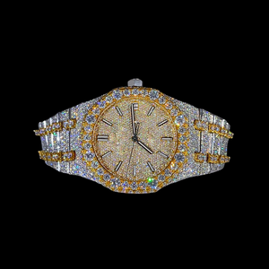 Reloj Mecánico de Lujo para Hombre, de Acero Inoxidable, con Diamantes Simulados, Cristal VVS Moissanite, Resistente al Agua 3BAR, 42mm - Product Image 6