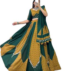 Último diseñador de algodón puro impreso Lehenga Choli por Fab Zone Kodi trabajo para fiesta de adultos estilo étnico de alta calidad - Product Image 1