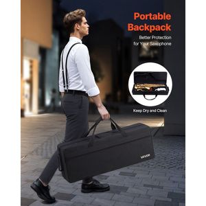 Kit per principianti sassofono tenore in ottone dorato in B Flat compreso bocchino con cinghie - Product Image 5