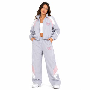 Vintage Windbreaker Set Classic Color Block <b>Zip</b> Top Loose <b>Trousers</b> Embroidered Heritage Sportswear High Quality Fast Shipping - Product Image 4