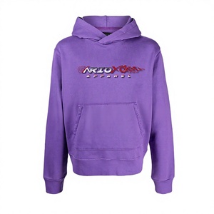 Sudadera con Capucha Morada GARIOXO APPAREL, Corte Regular, Felpa de Algodón, Unisex, Estilo Casual, Logotipo Estampado en la Parte Delantera, Estilo Otoñal - Product Image 1