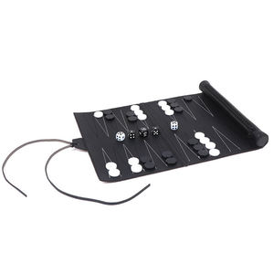 2026 New Style Portable Roll up PU Leather <b>Backgammon</b> Game Set Handmade Premium Quality Leather Foldable <b>Backgammon</b> Game set - Product Image 5